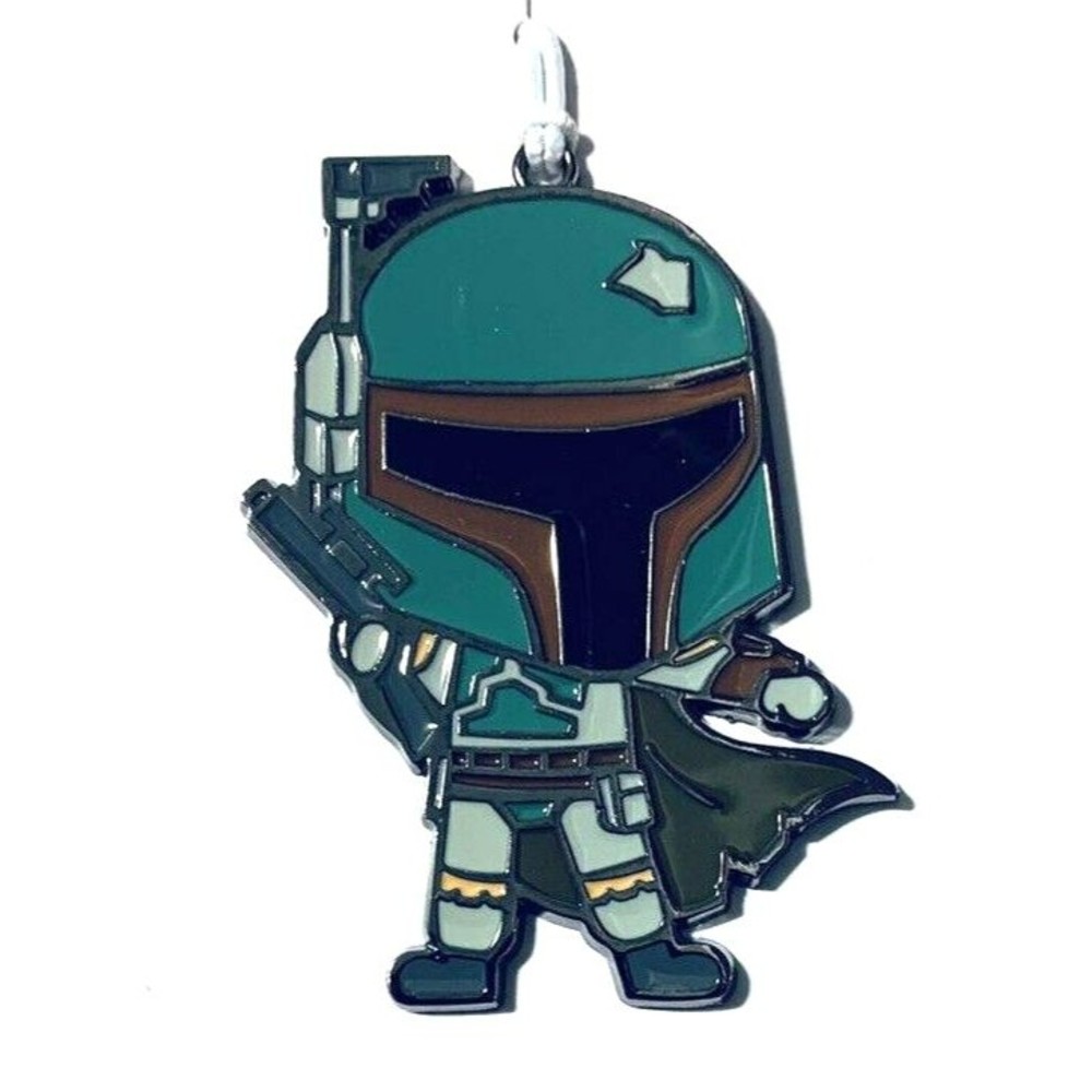 Hallmark Star Wars Boba Fett Christmas Ornament 2.5” Flat Metal Enamel 2022